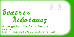 beatrix nikolausz business card